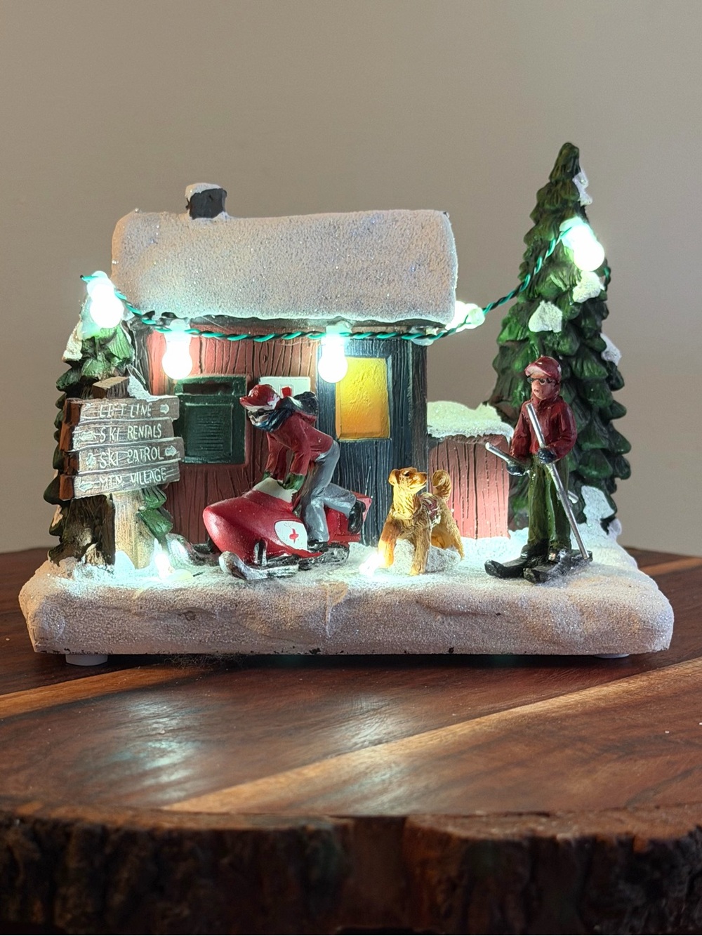 St Nicholas Square Ski Patrol Christmas Village Lighted 2021